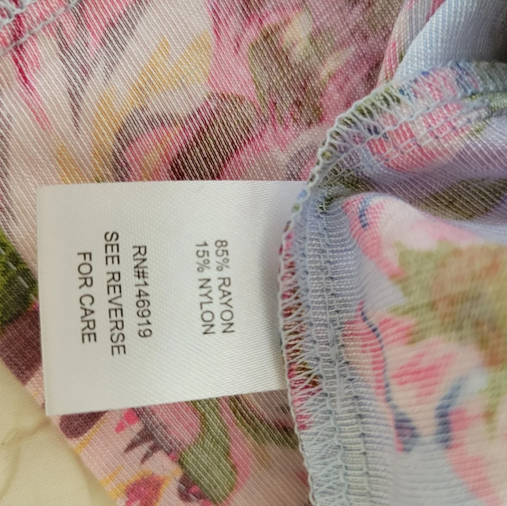 NWT Rachel Rachel Roy Blue Flutter Sleeve Blouse with Mandarin Collar - Picture 4 of 6